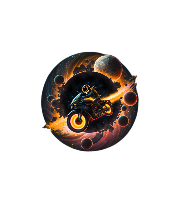Fantasy Motoros minta fehér pólón