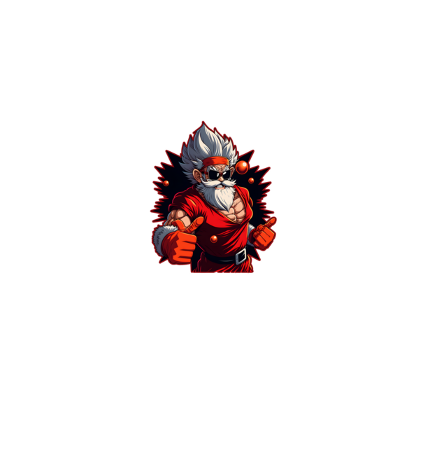 Son Goku Santa Claus minta farmerkék pólón