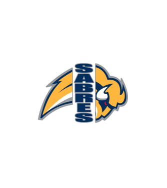 Sabres 1 minta fehér pólón