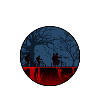 Stranger Things 1 minta homokszín pólón