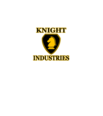 Knight Industries minta fekete pólón