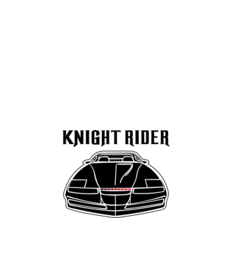Knight Rider 2 fekete minta fekete pólón