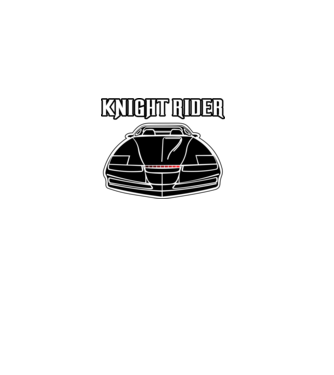 Knight Rider 2 minta fehér pólón