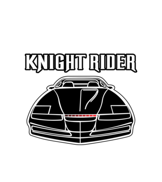 Knight Rider 2 minta fehér pólón
