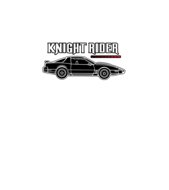 Knight Rider 3 fehér minta világos rózsaszín pólón