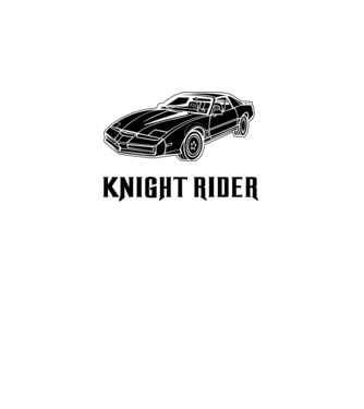 Knight Rider 4 fekete minta királykék pólón