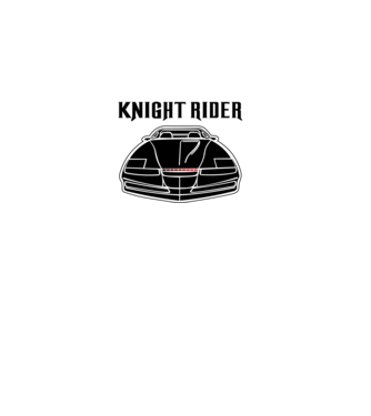 Knight Rider 2 fekete minta fekete pólón