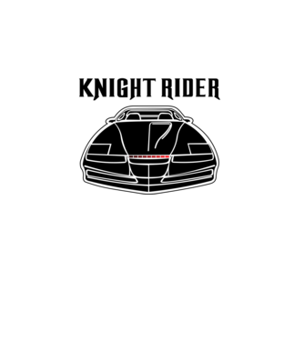 Knight Rider 2 fekete minta fekete pólón