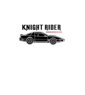 Knight Rider 3 fekete minta fekete pólón