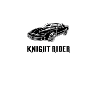 Knight Rider 4 fekete minta türkiz pólón