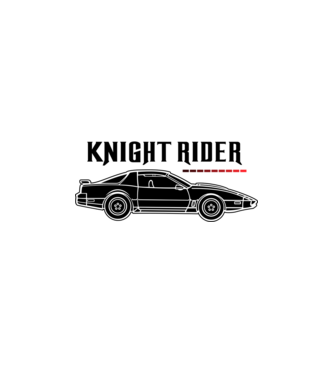 Knight Rider 3 fekete minta fekete pólón