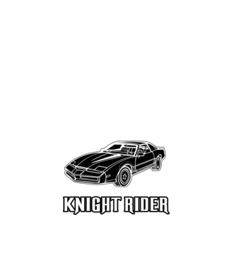 Knight Rider 4 fehér minta fehér pólón
