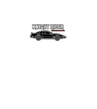 Knight Rider 3 fehér minta fehér pólón