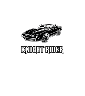 Knight Rider 4 fehér minta fehér pólón
