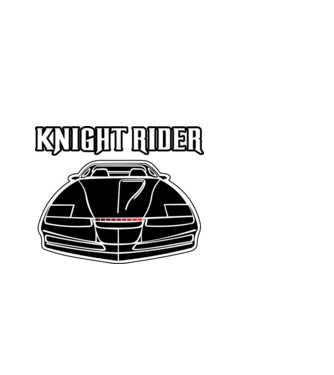 Knight Rider 2 minta fekete pólón