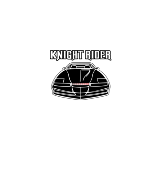 Knight Rider 2 minta fehér pólón