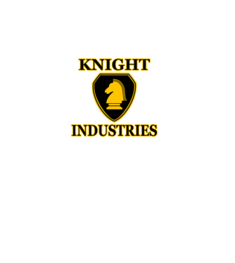 Knight Industries minta fekete pólón