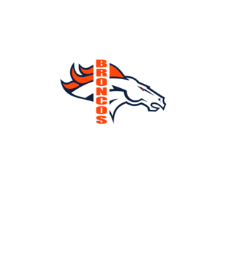 Broncos 1 minta fehér pólón