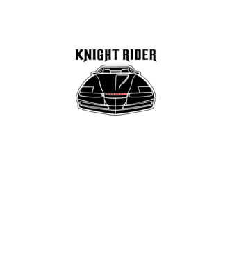 Knight Rider 2 fekete minta fekete pólón