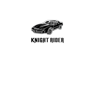 Knight Rider 4 fekete minta királykék pólón