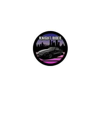 Knight Rider 1 minta királykék pólón