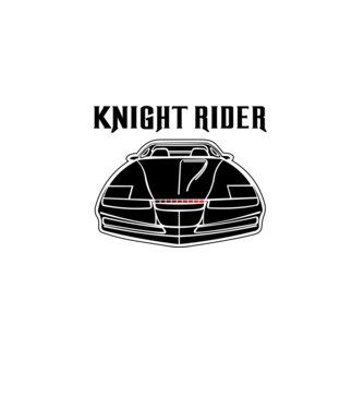 Knight Rider 2 fekete minta fekete pólón