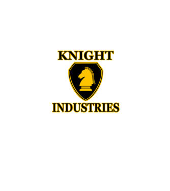 Knight Industries minta farmerkék pólón