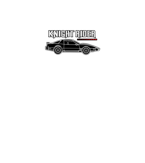 Knight Rider 3 fehér minta fehér pólón