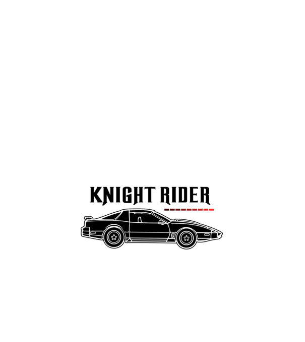Knight Rider 3 fekete minta fehér pólón