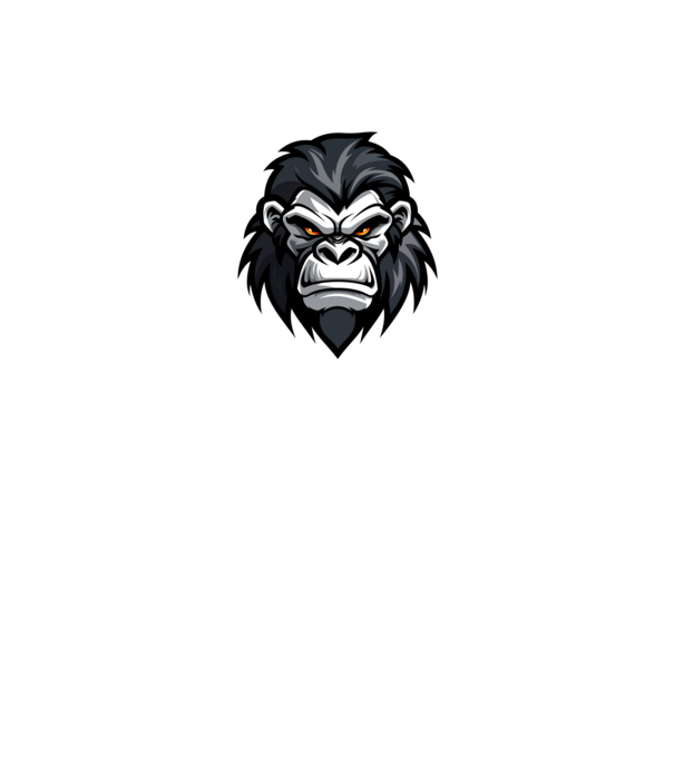 Gray Gorilla minta fehér pólón