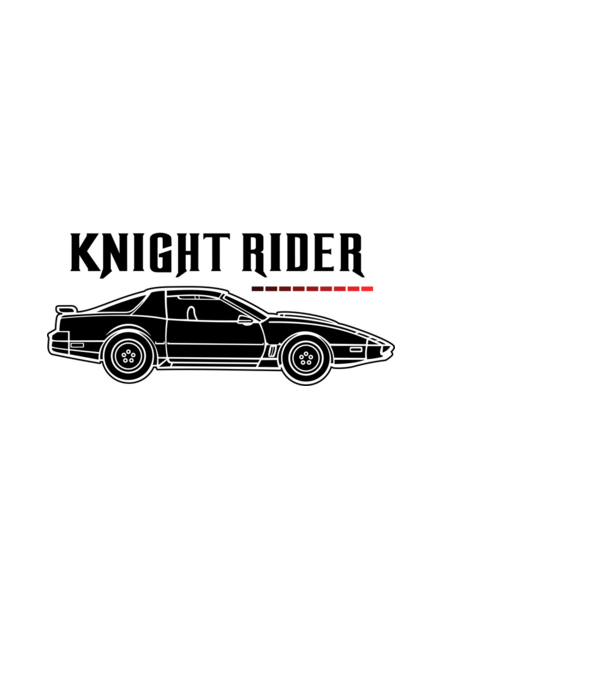 Knight Rider 3 fekete minta fekete pólón