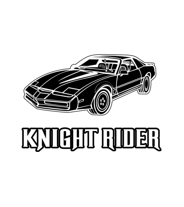 Knight Rider 4 fehér minta fehér pólón