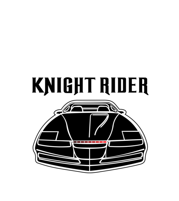 Knight Rider 2 fekete minta fekete pólón