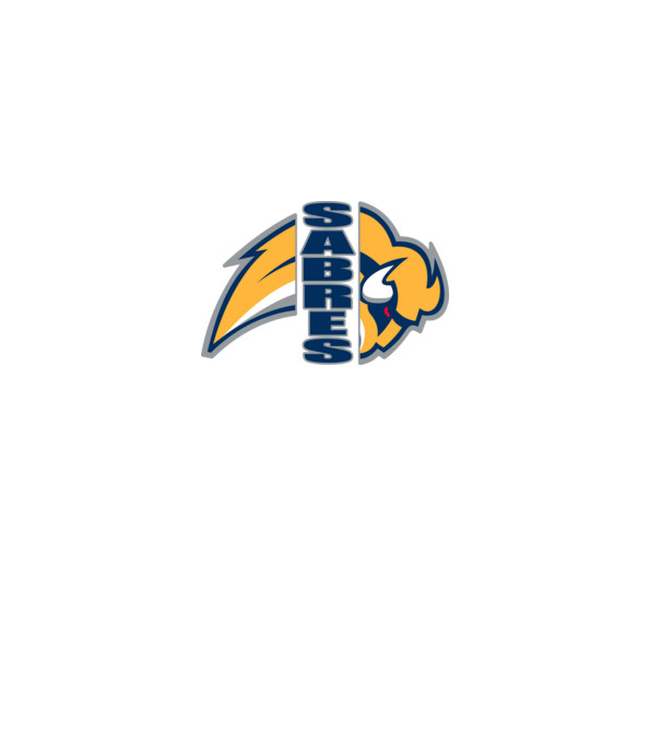 Sabres 1 minta fehér pólón