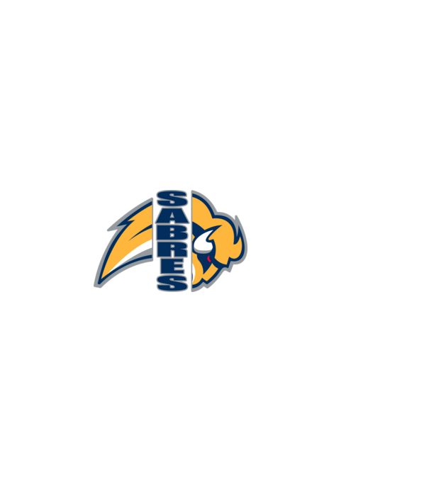 Sabres 1 minta fehér pólón