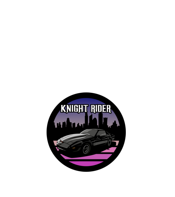 Knight Rider 1 minta fehér pólón