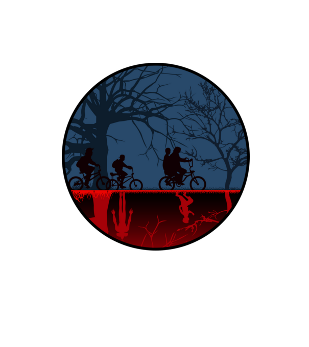 Stranger Things 1 minta homokszín pólón