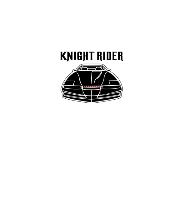 Knight Rider 2 fekete minta fekete pólón