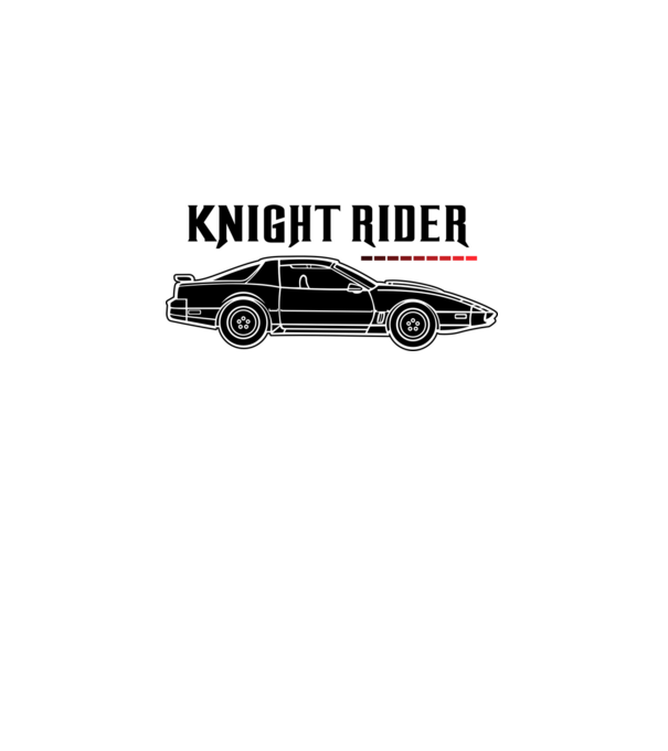 Knight Rider 3 fekete minta szürke pólón