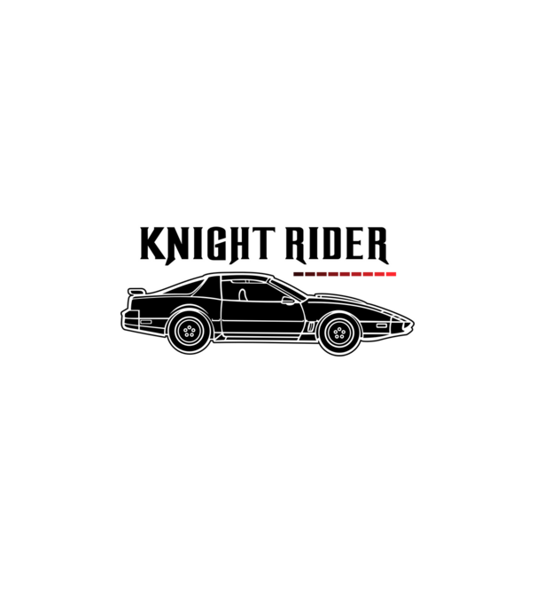 Knight Rider 3 fekete minta fekete pólón
