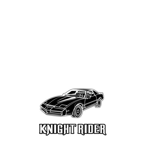 Knight Rider 4 fehér minta fehér pólón