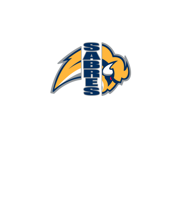 Sabres 1 minta fehér pólón