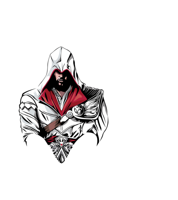Ezio Auditore da Firenze minta fehér pólón