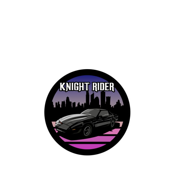 Knight Rider 1 minta fekete pólón