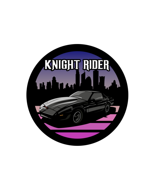 Knight Rider 1 minta fehér pólón