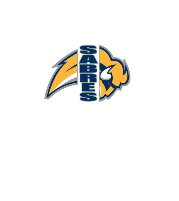 Sabres 1 minta fehér pólón