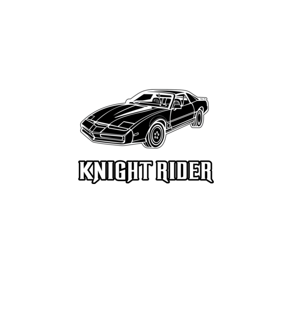 Knight Rider 4 fehér minta szürke pólón