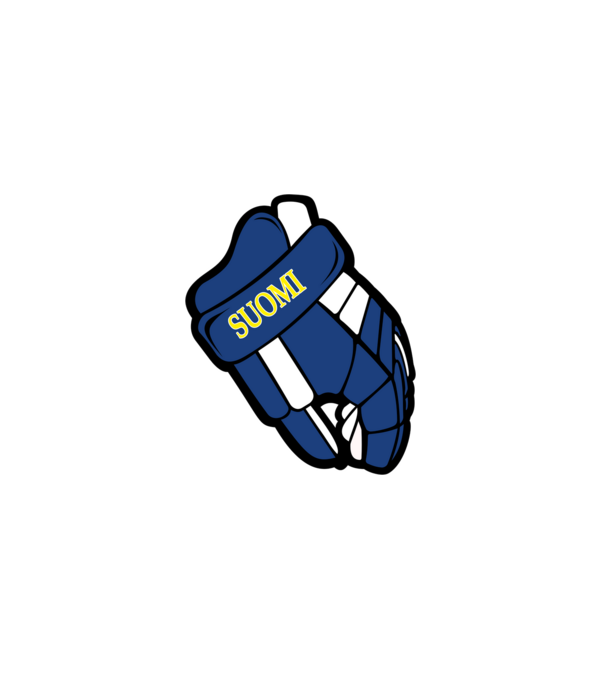 Hoki kesztyű FINN minta szürke pólón