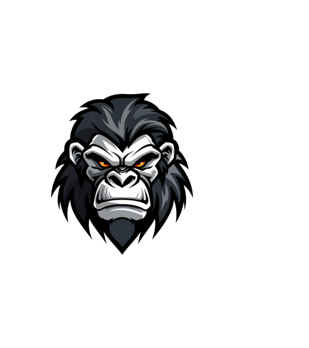 Gray Gorilla minta fehér pólón