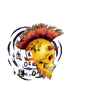 Punk not dead minta fehér pólón